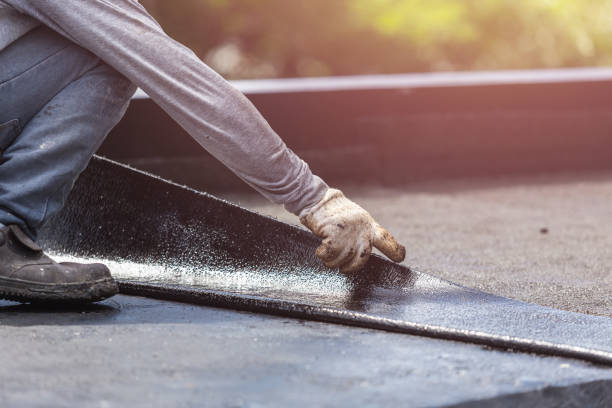 Professional Basement Waterproofing technician working in Uniondale, IN